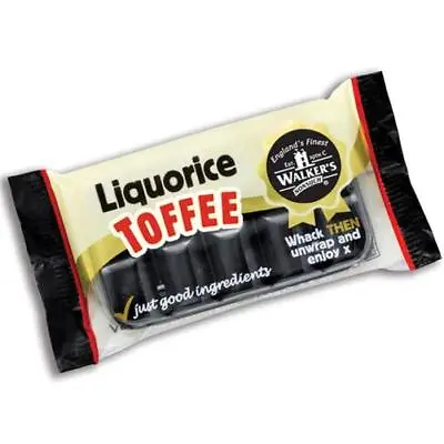 Liquorice Toffee Bars 50g X 4 Wrapped Sweets By Walkers Nonsuch • £4.94