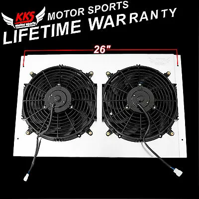 KKS375 Radiator Shroud 2 X 12  Fan For 68-73 Dodge Charger Plymouth Big Block V8 • $139