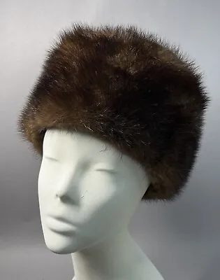 Vintage Russian Ushanka Style Fur Hat Mink Muskrat Or Beaver 7 - 7.5 Medium • $145