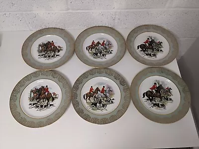 Grindley Staffordshire Ironstone Horse And Hounds Fox Hunt Plate X 6 25cm • £14.99