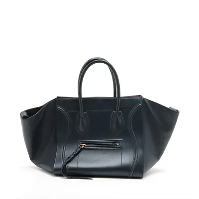 Celine Luggage Phantom Medium Leather Handbag Navy • $538.26