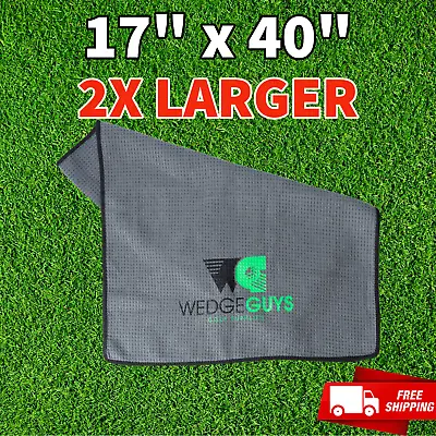 EXTRA LARGE 17  X 40  Golf Towel  - Premium Microfiber Material - 2x Larger • $12.99