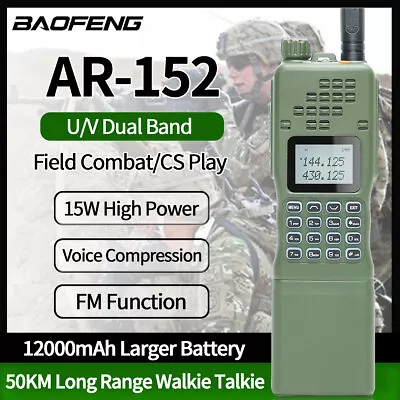 Baofeng AR-152 Walkie Talkie Dual Band Military Tactical Grade Ham Two Way Radio • $76.99