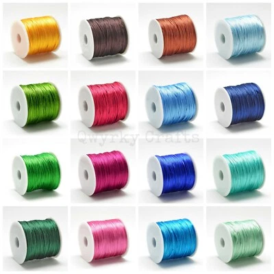 Shamballa Cord Bracelet Making Rattail Nylon 1mm Macrame Kumihimo Thread 5 Metre • £2.25