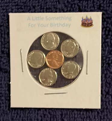  A Little Something For Your Birthday  - Mini Modern U.s. Coins Set In Holder   • $7.98