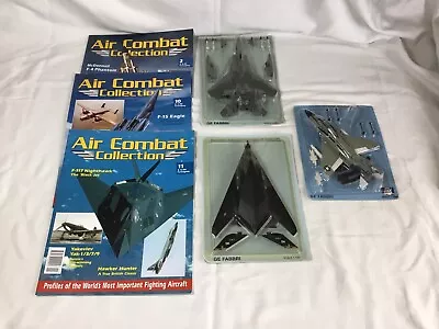 Atlas Ge Fabbri 1:100 F-4 Phantom F-15 Eagle & Lockheed F-117 Diecast Planes • $34.81