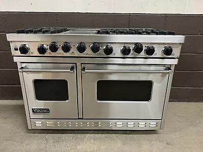 VIKING VDSC487-6GSS - 48 PRO Dual Fuel Range Oven 6  Burner + Griddle + Hood • $1