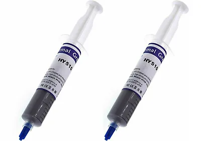 $6.95 • Buy 2X 30g GRAY COOLING Thermal Grease CPU GPU VGA LED Paste Compound In Syringe