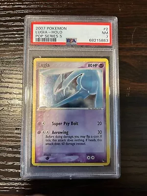 PSA 7 Lugia 2/17 POP Series 5 Holo Cosmos Pokemon TCG Vintage Rare 2007 • $40