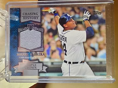 Miguel Cabrera - 2013 Topps Chasing History Relic  Triple Crown  #CHR-MIC • $1