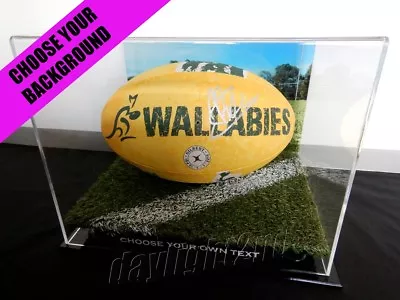 ✺New✺ Rugby Union Football DISPLAY CASE - Wallabies All Blacks Memorabilia Lego • $164.99