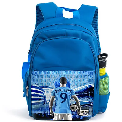 £19.95 • Buy Personalised Manchester Backpack Boys Football School Bag Children Rucksack AF82