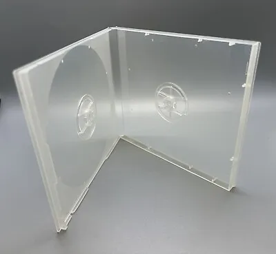 3 Pcs 10.4mm Double (2) Cd Poly Cases No Sleeve Clear Pp-ms-2cdb-sc • $7.99