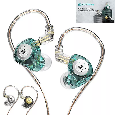 KZ EDX Pro HiFi Bass Dual Magnetic Dynamic Earphones With Detachable Cable M7J6 • $12.19