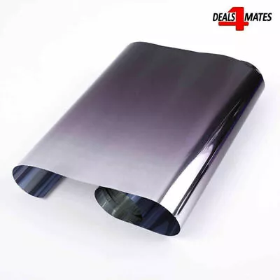 Black Silver Sun Strip Fade Visor Auto Windscreen Tinting Tint Film • £5.25