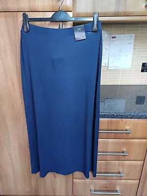 M&s Ladies Size 14 Blue Maxi Skirt • £4.99