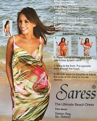 £5.95 • Buy Saress The Ultimate Palm Beach Dress Uk 14 16 Cover Up Swim Wrap Sarong Kaftan