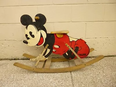 1930's WALT DISNEY ENTERPRISES MICKEY MOUSE ROCKING CHAIR ROCKER • $250