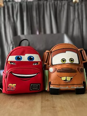 Loungefly Lightning McQueen & Tow Mater Backpack Disney Pixar Cars Cosplay • $1000
