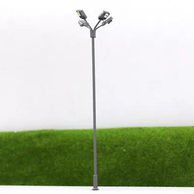 LSL04 5pcs Model Railway OO HO Gauge 1:76 Lamps 4-LEDs Street Light Yard • £12.99