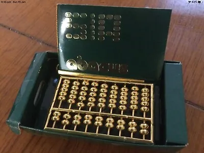 Singapore Airlines 22K Gold Plated Abacus First Class Gift Calculator • $49.50