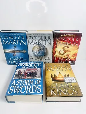 George R.R Martin  Lot Of 5 Game Of Thrones & A Storm Of Sword Hardcover Books • $65.84