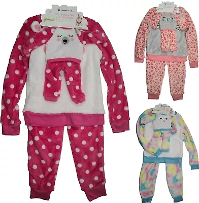 Member's Mark Girls Pajama 4 5/6 7/8 10 12 Matching Doll Pajama Fleece Animals • $19.99