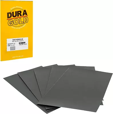 Premium 600 Grit Wet Or Dry Sandpaper Sheets 5-1/2  X 9  Box Of 25 - Car Co... • $16.04