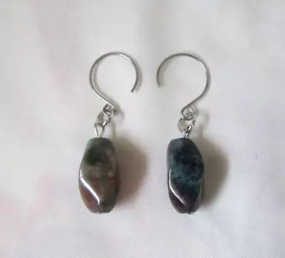 ~ Indian Agate Gemstone Earrings ~  (23S30) ~ • $5.99