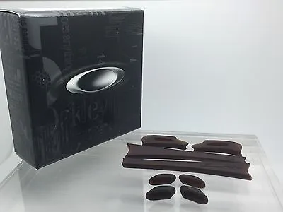 AUTHENTIC OAKLEY FLAK JACKET ROOTBEER EAR SOCKS & NOSE PADS KIT NEW 06-211 Brown • $17.50
