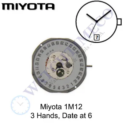 Genuine Miyota 1M12 / GM12 Watch Movement Japan (Multiple Variations) • $14.54