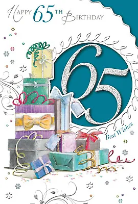 £3.99 • Buy Happy 65th Birthday Open Gifts Design Celebrity Style Card