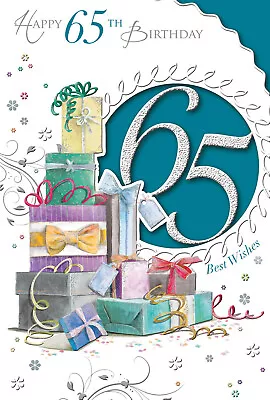 £5.49 • Buy Happy 65th Birthday Open Gifts Design Celebrity Style Card