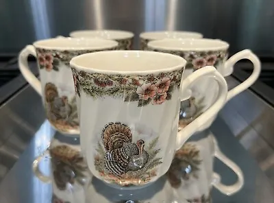 Vintage Churchill Myott Thanksgiving Turkey Mugs (5) • $55.99