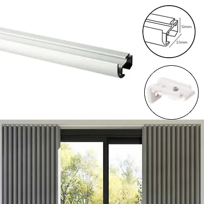 Discrete Aluminium Face (Wall) Fix Made To Measure Window Curtain Track Rail • £47.49