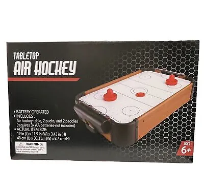 Wooden Mini Table Top Air Hockey Game Set Ages 6+ /Battery Operated. New! • $42.99