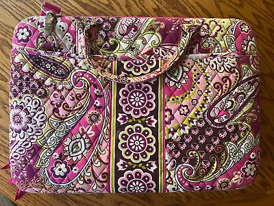 Vera Bradley Quilted Laptop Computer Bag Hard Case Crossbody Strap Double Handle • $24.99