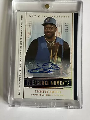 2020 National Treasures Emmitt Smith Auto HOF Treasured Moments 9/10 • $199