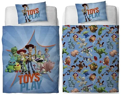 £18.99 • Buy Disney Pixar Toy Story 4 Single Bed Duvet Cover Set Kids Woody Buzz Forky & More