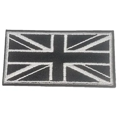 £2.79 • Buy Black & White UK Flag Great Britain Iron On Patch Sew On Transfer Union Jack GB