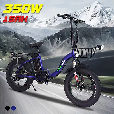 350W 48V 15AH Electric Bicycles Ebikes Adult 20in Tires Single Motor 35-40KM/HrT • $1069.99