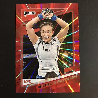 2022 Panini Donruss UFC Holo Red Laser Card Michelle Waterson /75 #181 Straw • $19.99