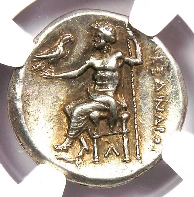 Alexander The Great AR Drachm Macedon Coin 336 BC - Certified NGC Choice XF (EF) • $403.75