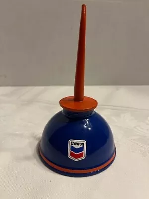 CHEVRON Vintage Pump OIL CAN Gasoline Station Gas Motor Car Garage Sign USA • $17.95