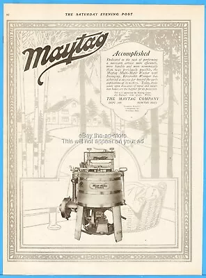 1919 Maytag Ad Electric Wringer Washer Newton Iowa Vintage Laundry Room Decor • $20.69