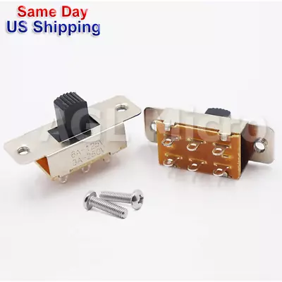 3 Position DPDT 2P3T PCB Panel Slide Switch Replacement For Fender® With Screws • $3.70