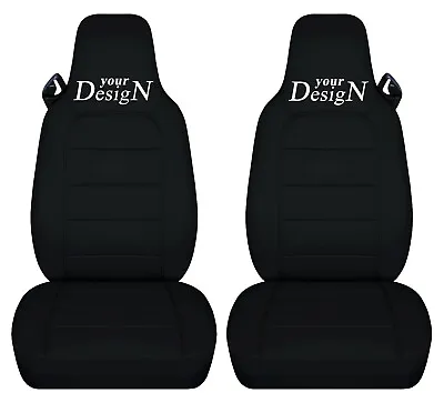 2 Semi Custom Car Seat Covers Fits 2006-2015 Mazda Miata  Black/ W/your Design • $80.09