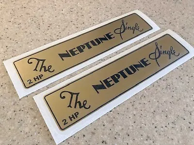 Neptune 'The Single' 2 HP Vintage Outboard Motor Decals Vinyl + FREE Shipping! • $15