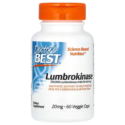 Doctor S Best Best Lumbrokinase 20 Mg 60 Capsules Gluten-Free • $39.31