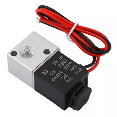 12V 1/8 BSP 3 Way 2 Position Air Solenoid Valve Pneumatic NC Control • £10.91